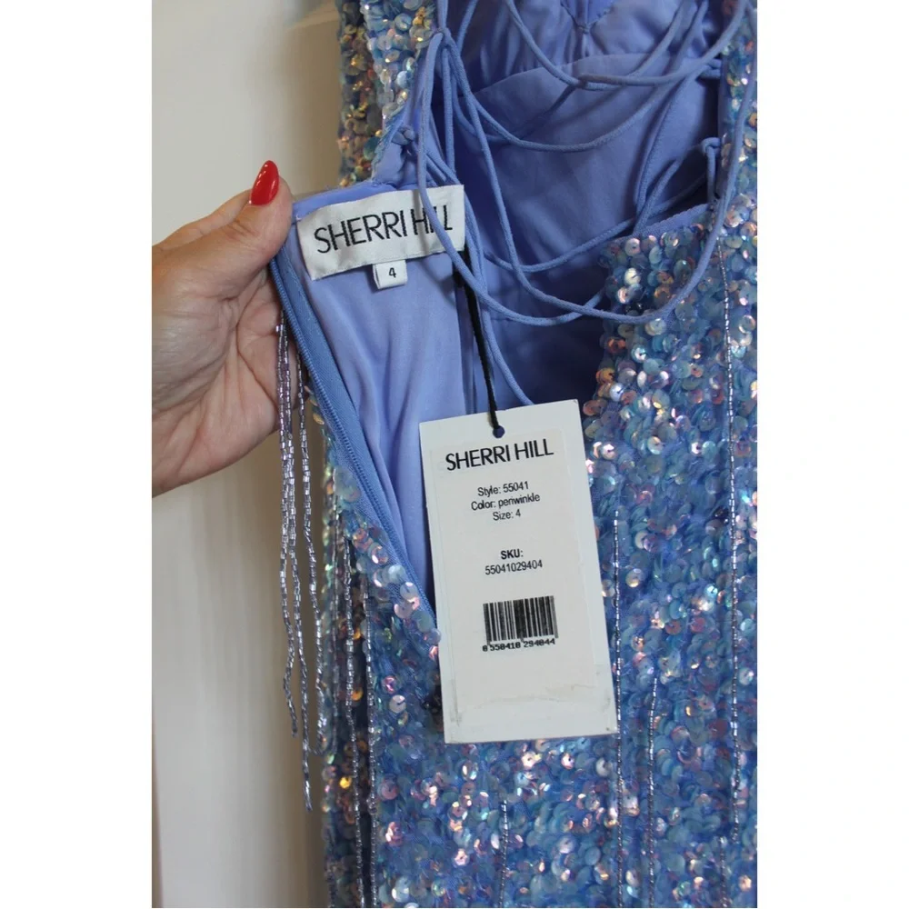 Sherri Hill 55041 Periwinkle, Size 4 - Picture 3 of 10